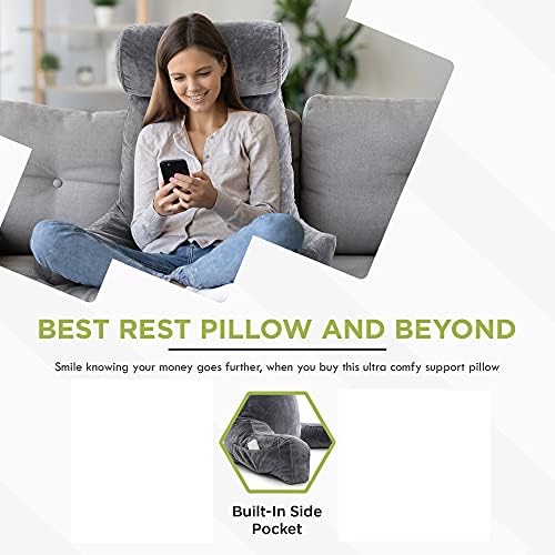 ZIRAKI Extra Large Reading Pillow with Memory Foam Support