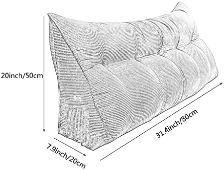 ZZYK Rural Style Triangular Reading Pillow with Washable Cover