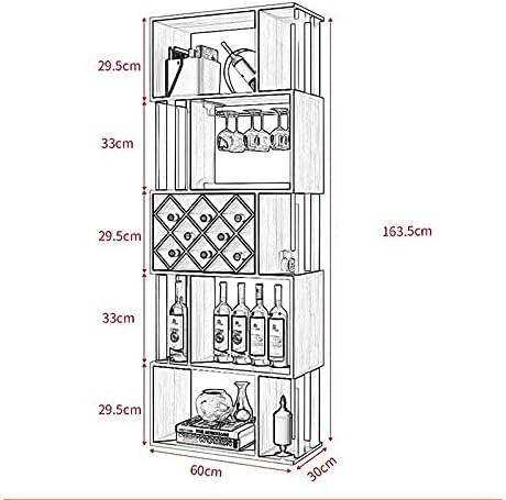 Freestanding 5-Tier Wood Wine Rack for Home Decor