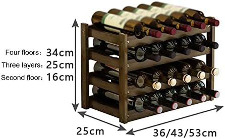 Modern Wooden Wine Rack Vertical Stackable Storage Stand