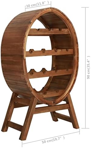 BUKSCYJS 13-Bottle Wine Rack Solid Acacia Wood