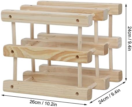 Asixxsix 6 Bottle Freestanding Wine Rack with 3 Tiers