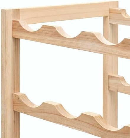 vidaXL Cedar Wood Wine Rack - 48 Bottles Freestanding Scandinavian Style