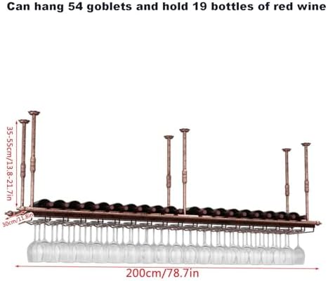200x30cm Freestanding Wine Rack with Adjustable Height