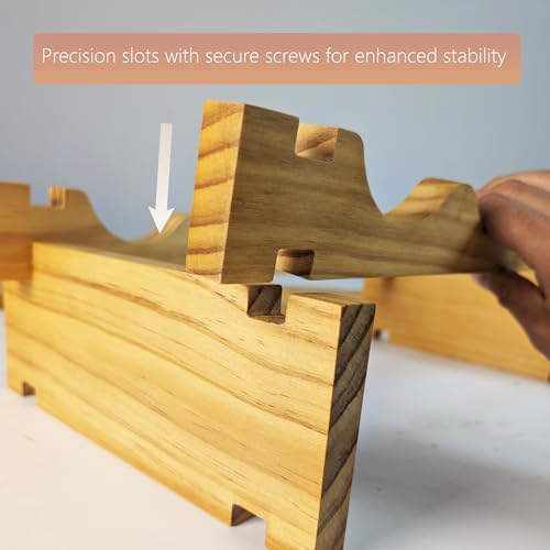 8-Tier Stackable Bamboo Wine Rack 12 Bottle Capacity