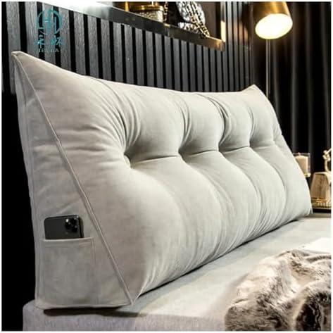 GeRRiT Velvet Headboard Pillow with Side Pocket