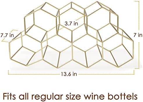 FOMANSH 7 Bottle Tabletop Wine Rack with Modern Design