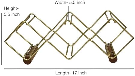 Nu Steel 5 Bottles Tabletop Wine Holder with Gold Finish 1