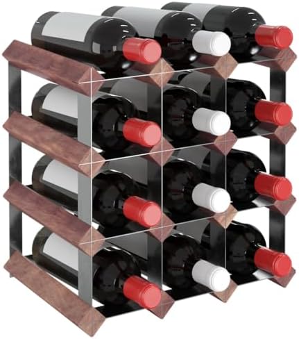 vidaXL Brown Wine Rack - 12 Bottle Storage