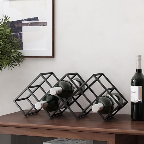 Modern Industrial 7 Bottle Wine Rack for Kitchen