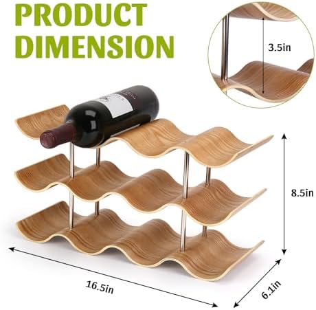 VAlinks 3 Tier 12 Bottle Willow Wine Rack 1