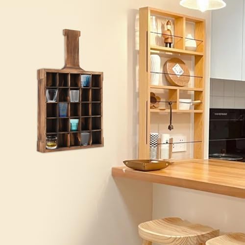 Eapmic Wall-Mounted Wine Glass Rack with 25 Compartments