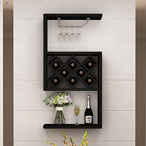 Suuim Wall-Mounted Wine Rack with Diamond Grid
