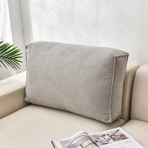 Yonwait Rectangular Back Support Pillow - Gray 80x12x45cm