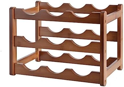 OWKAY Vintage Wooden Wine Rack 3 Tiers