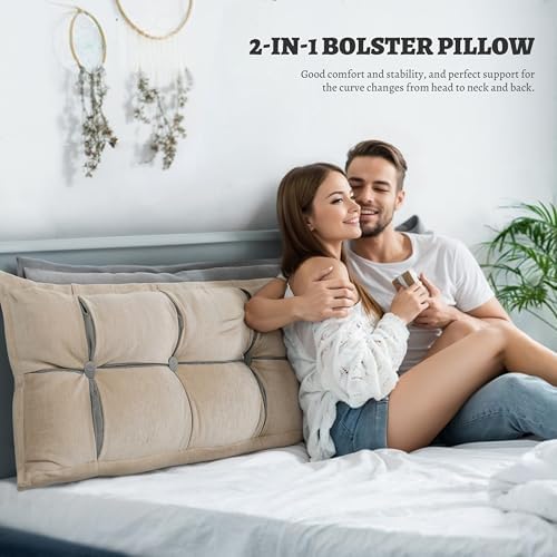 Johnear Headboard Backrest Set of 2 Chenille Throw Pillows 1