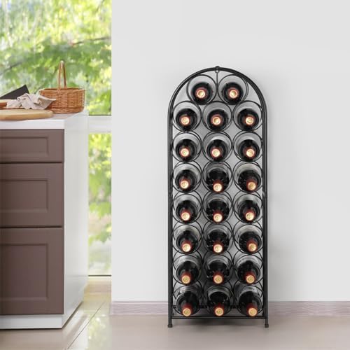 HEOMU 23-Bottle Freestanding Wine Rack Black