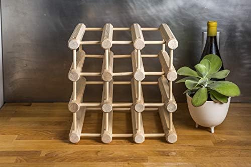 JK Adams 40 Bottle Ash Wood Wine Rack with Natural Pins 1