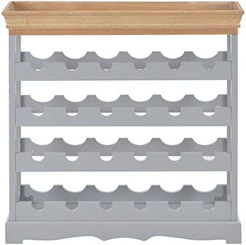 ZQQLVOO Freestanding Wine Cabinet Gray 24 Bottle Capacity