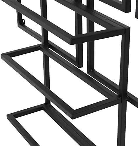 Gdrasuya10 8-Bottle Black Wall Wine Rack