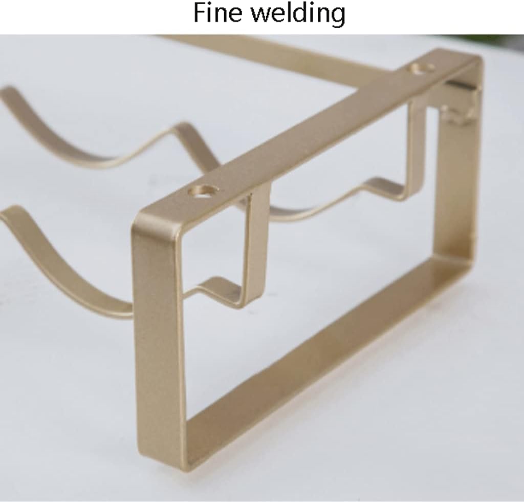 Habiba Wrought Iron Wine Rack with Groove Design