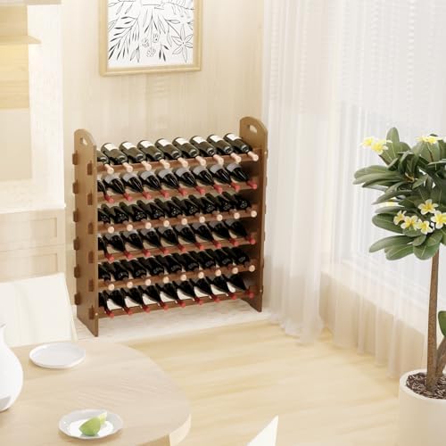 Ruichang Bamboo Wine Rack - 6 Tier 54 Bottle Capacity