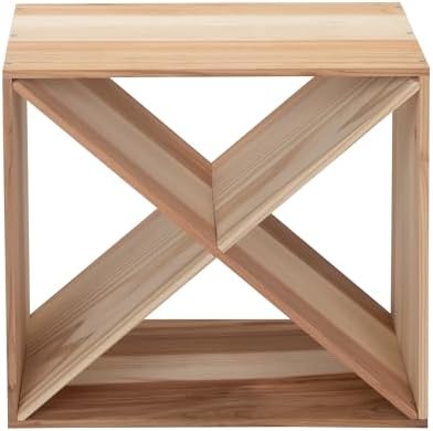 Set of 4 24 Bottle Wine Rack Solid Wood Cube Storage