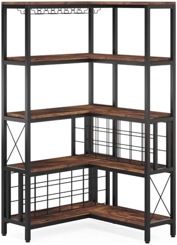 Industrial Freestanding Wine Cabinet with Storage