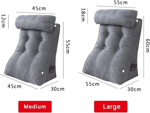 COZMAX Velvet Triangle Reading Pillow for Bed and Sofa