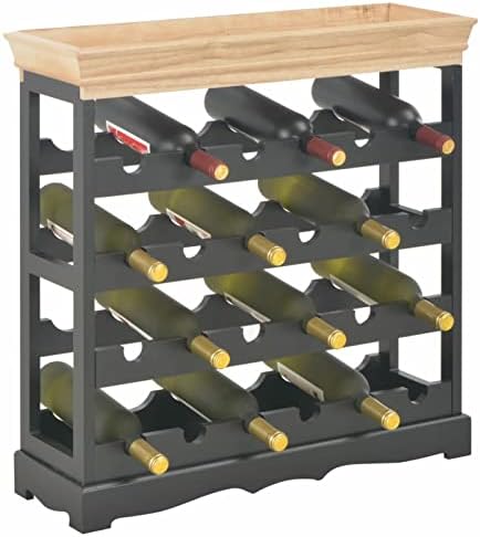 Camerina Black Wine Storage Cabinet 24-Bottle Rack