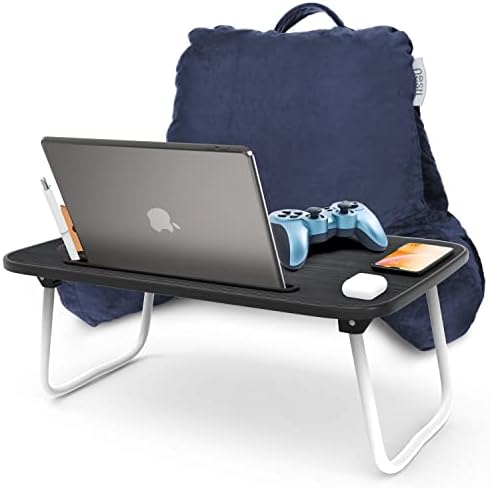 Nestl Reading Pillow with Lap Desk - Memory Foam Back Support