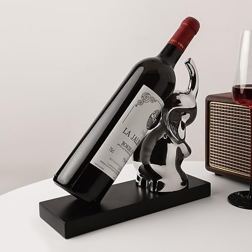 Linxia Silver Ceramic Elephant Wine Rack 1