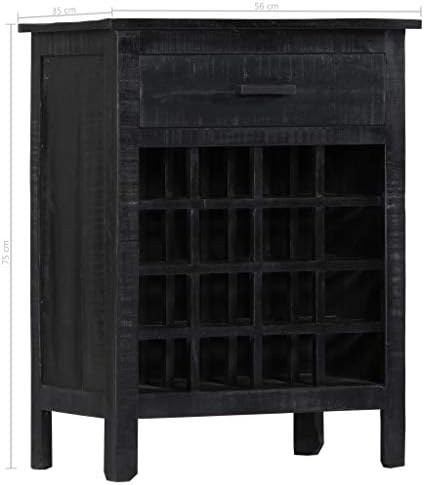ZQQLVOO Black Wine Rack for 16 Bottles