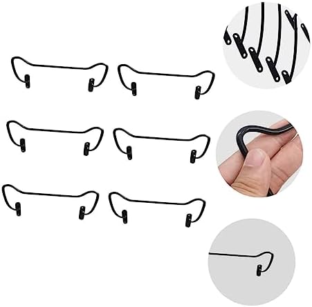 Sosoport 6Pcs Wall Mounted Iron Wine Racks