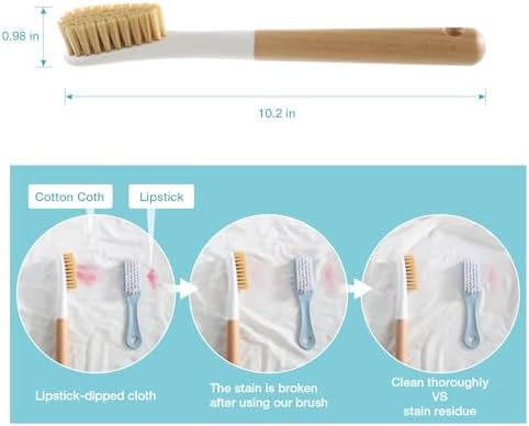 OSCIOSS Wood Laundry Brush with Long Handle and Soft Bristles