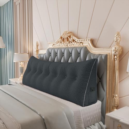 BNCKTRD Triangle Reading Pillow XXL Velvet Gray
