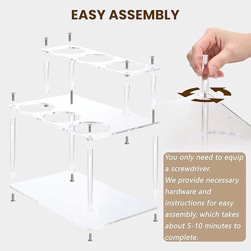 Baosia Acrylic Syrup Rack for 6 Bottles Coffee Bar Organizer