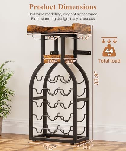 Vilaxing Freestanding Wine Rack 15 Bottle Storage