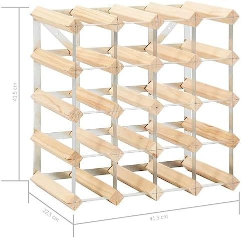 vidaXL 20-Bottle Freestanding Wine Rack 1