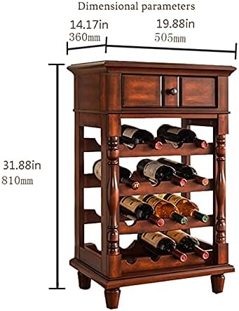 Hhaoran Wine Cabinet Freestanding Wood Display Rack