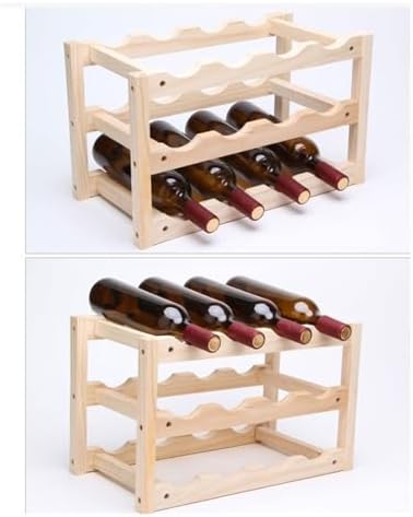 Freestanding 3-Tier Wine Rack for 12 Bottles