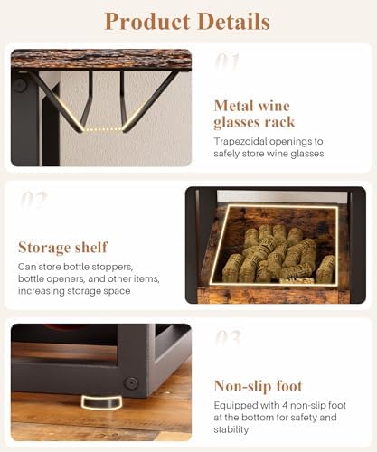 Vilaxing Freestanding Wine Rack 15 Bottle Storage