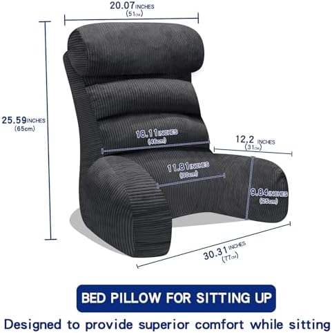 Tinuniyaa Extra Large Back Support Pillow for Bed Sitting Up
