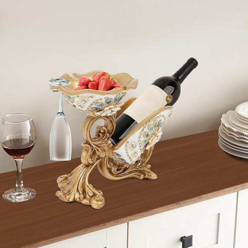 JAYGOVAN Tabletop Wine Rack Gold 866 High