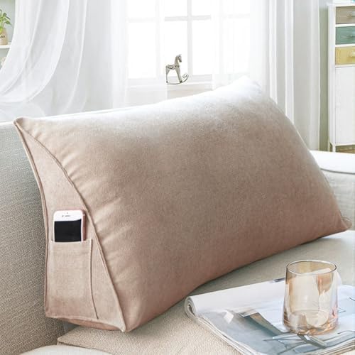 Yonwait Triangular Headboard Pillow with Korean Velvet Cover