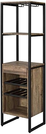 Benzara BM211138 Wine Rack 3 Compartments Brown Black