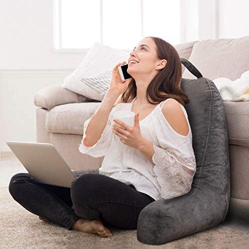 Reading Pillow with Velvet Cover and Memory Foam Support