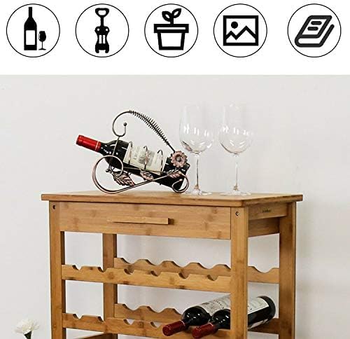 Kinsuite Bamboo Wine Rack 36 Bottle Storage Display Shelves