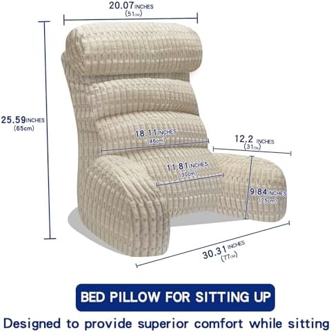 Extra Large Back Pillow for Bed Sitting Up 1