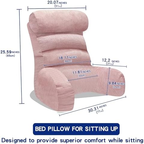 Extra Large Back Support Pillow for Bed Sitting Up 1